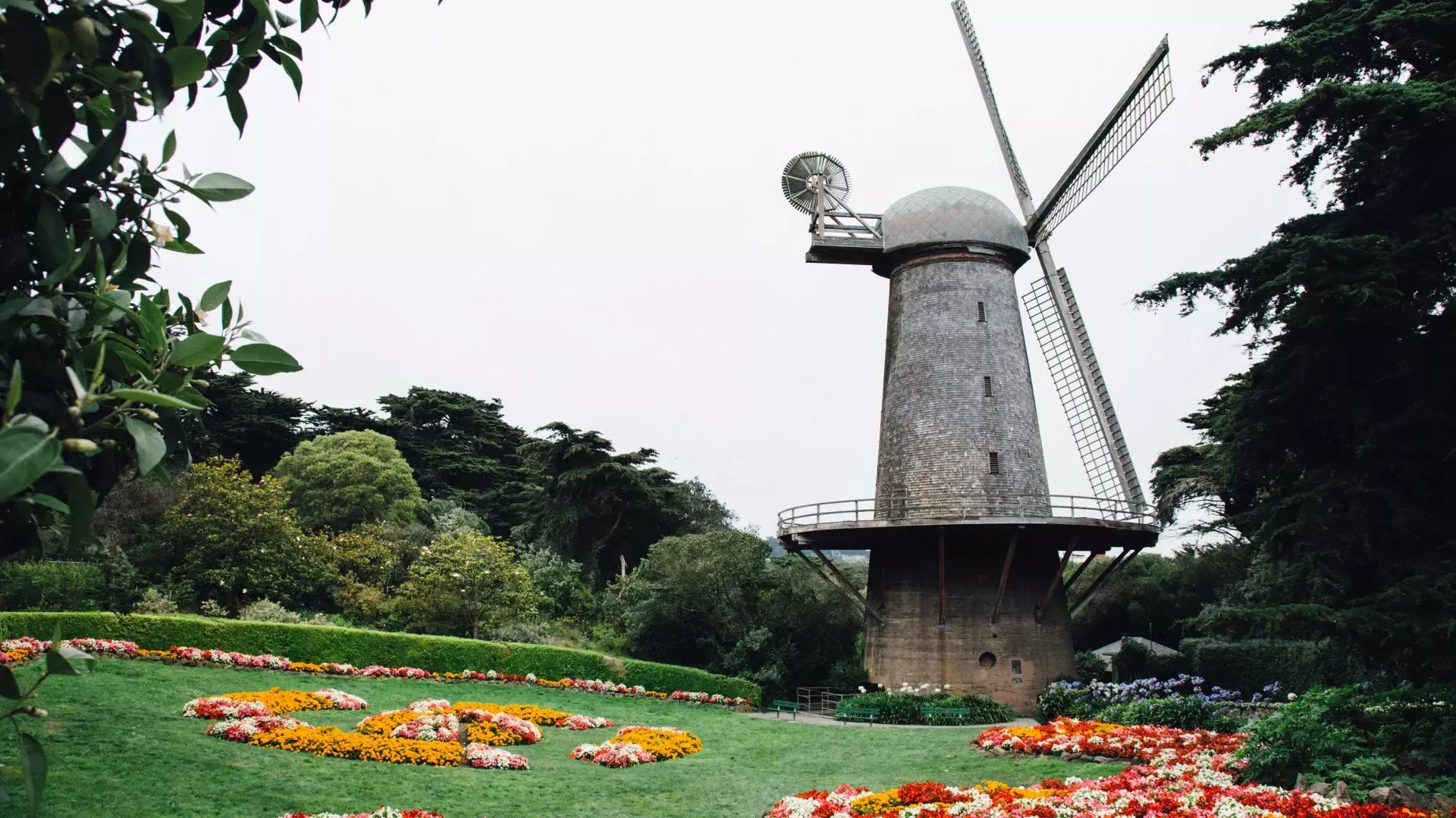 Moinho de vento holandês no Golden Gate Park