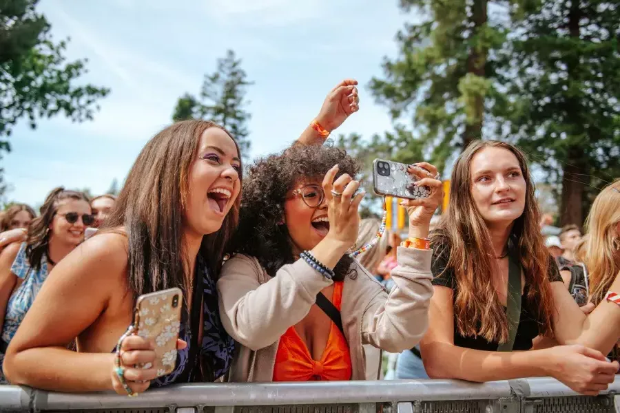 Girls watching performance