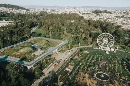 Aerial shot of 金门公园